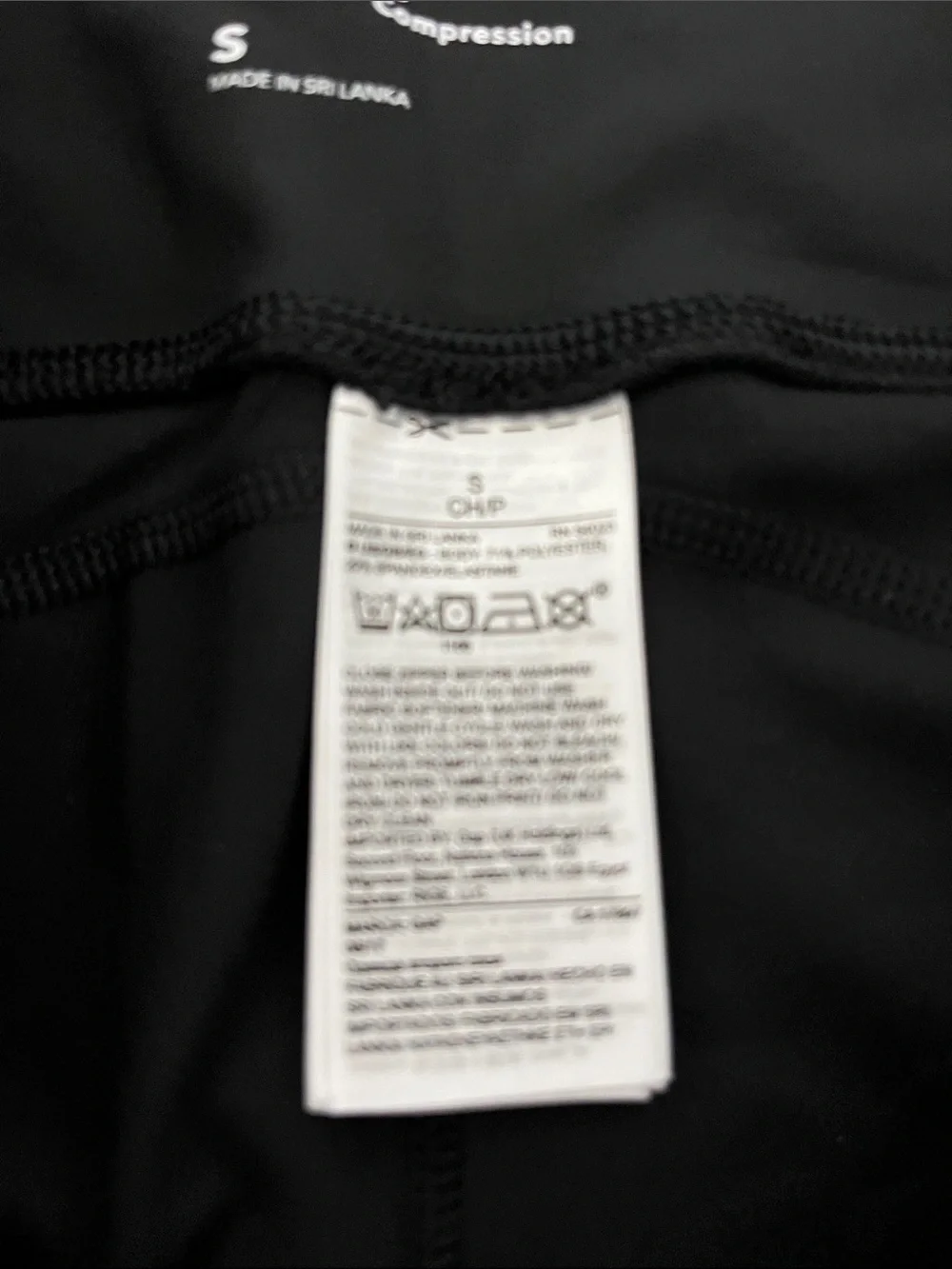 GAP Navy Blue Leggings with Black Waistband and Side Panels